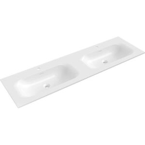 MEXEN - Vela dvojumývadlo zapustené do dosky 161 x 46, 5, biela lesk 25231600D vyobraziť