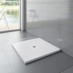 H K - WHITE STAR sprchová vanička z liateho mramoru, štvorec, 90x90x3 cm SE-WHITESTAR9090SET vyobraziť