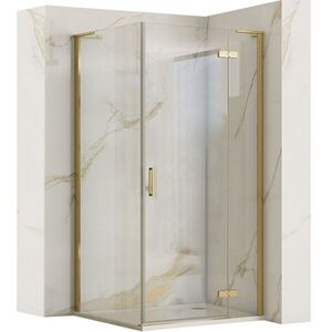 REA/S - Sprchová kabína Hugo 90x90 Gold Brush Dvere: 90 Stena: 90 KPL-K8413 vyobraziť