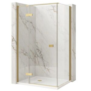 REA/S - Sprchovací kút Atlas 100x90 Brush Gold vľavo KPL-K4474 vyobraziť