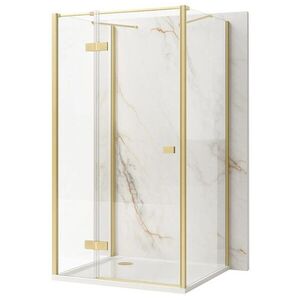 REA/S - Sprchovací kút Atlas 100x90 Brush Gold vľavo KPL-K4874 vyobraziť