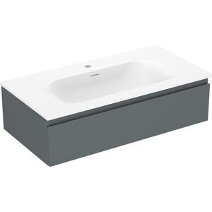 MEXEN/S - Orio kúpeľňová skrinka 90 cm s umývadlom Vela, 1 šuplík, grafit mat/biela mat 91A10-09023-1-BF66-W23M01 vyobraziť