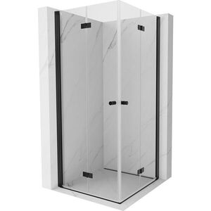MEXEN/S - Mist-F Duo sprchovací kút skladacie dvere 75 x 75, transparent, čierna 8A6-075L-075P-70-00 vyobraziť