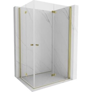 MEXEN/S - Mist-F Duo sprchovací kút skladacie dvere pravá 75 x 85, transparent, zlato 8A6-075L-085P-50-00 vyobraziť