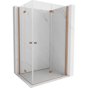 MEXEN/S - Mist-F Duo sprchovací kút skladacie dvere pravá 75 x 85, transparent, meď kartáčovaná 8A6-075L-085P-65-00 vyobraziť