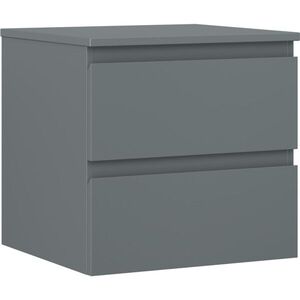 MEXEN/S - Orio kúpeľňová skrinka pod umývadlo 50 cm s doskou, 2 zásuvky, grafit mat 91A10-05047-2-BFFC66 vyobraziť