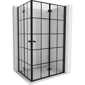 MEXEN/S - Mist-F Duo sprchovací kút skladacie dvere pravá 75 x 95, čierna kratka, čierna 8A6-075L-095P-70-77 vyobraziť