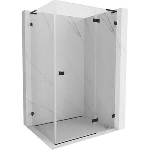 MEXEN/S - Lunar L sprchový kút dvere krídlové pravá 75 x 80, transparent, čierna 834L-075-080-70-00-P vyobraziť