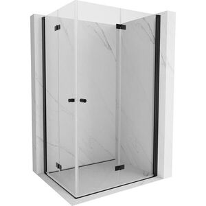 MEXEN/S - Mist-F Duo sprchovací kút skladacie dvere pravá 75 x 100, transparent, čierna 8A6-075L-100P-70-00 vyobraziť
