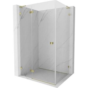 MEXEN/S - Lunar L sprchový kút dvere krídlové ľavá 75 x 90, transparent, zlato 834L-075-090-50-00-L vyobraziť