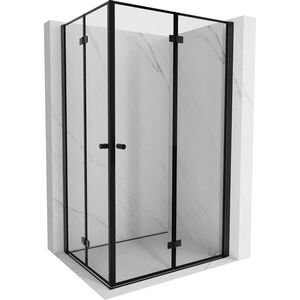 MEXEN/S - Mist-F Duo sprchovací kút skladacie dvere pravá 75 x 110, čierna okraj, čierna 8A6-075L-110P-70-70 vyobraziť