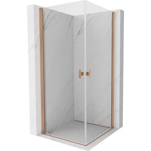 MEXEN/S - Mist-B Duo sprchovací kút dvere krídlové 85 x 85, transparent, meď kartáčovaná 8A2-085-085-65-00 vyobraziť