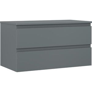 MEXEN/S - Orio kúpeľňová skrinka pod umývadlo 90 cm s doskou, 2 zásuvky, grafit mat 91A10-09047-2-BFFC66 vyobraziť