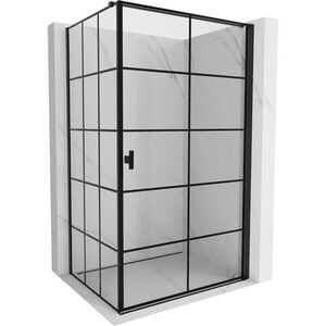 MEXEN/S - Mist-B sprchovací kút dvere krídlové pravá 80 x 70, čierna kratka, čierna 8A2T-080-070-70-77-P vyobraziť