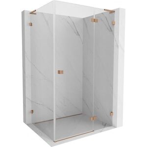 MEXEN/S - Lunar L sprchový kút dvere krídlové pravá 80 x 90, transparent, meď kartáčovaná 834L-080-090-65-00-P vyobraziť