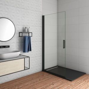 H K - BLACK SAFIR WF1 90 Otočná WALK-IN zástena 85, 2–87, 2 × 200 číre sklo SE-BLACKSAFIRWF190 vyobraziť