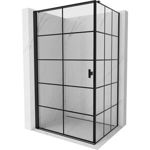 MEXEN/S - Mist-B sprchovací kút dvere krídlové ľavá 80 x 90, čierna kratka, čierna 8A2T-080-090-70-77-L vyobraziť