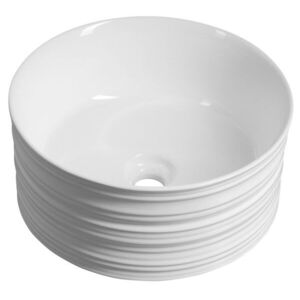 SAPHO - ALETTE keramické umývadlo na dosku, vysoké, priemer 41cm, biela AR459 vyobraziť