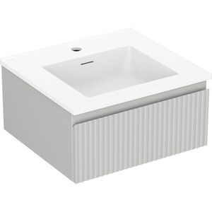 MEXEN/S - Rivel kúpeľňová skrinka 50 cm s umývadlom Otis, 1 šuplík, reliéf, šedá mat/biela mat 91A20-05023-1-BF62-W18M01 vyobraziť
