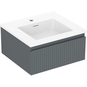 MEXEN/S - Rivel kúpeľňová skrinka 50 cm s umývadlom Otis, 1 šuplík, reliéf, grafit mat/biela mat 91A20-05023-1-BF66-W18M01 vyobraziť