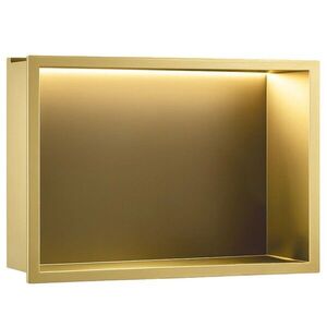 REA - VSTAVNÁ KÚPEĽŇOVÁ POLICA LED 30x45 brush gold REA-08545 vyobraziť