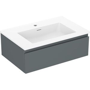 MEXEN/S - Orio kúpeľňová skrinka 70 cm s umývadlom Otis, 1 šuplík, grafit mat/biela mat 91A10-07023-1-BF66-W18M01 vyobraziť