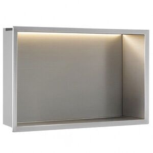 REA - VSTAVNÁ KÚPEĽŇOVÁ POLICA LED 30x45 steel brush REA-08547 vyobraziť
