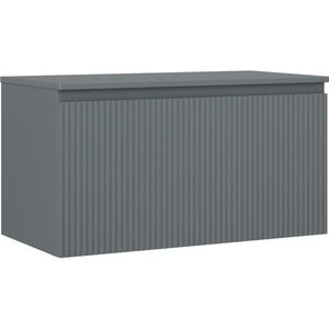 MEXEN/S - Rivel kúpeľňová skrinka pod umývadlo 90 cm s doskou, 1 šuplík, reliéf, grafit mat 91A20-09047-1-BFC66 vyobraziť