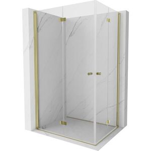 MEXEN/S - Mist-F Duo sprchovací kút skladacie dvere ľavá 85 x 70, transparent, zlato 8A6-085L-070P-50-00 vyobraziť