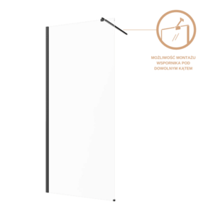 INVENA - Walk-in II 90x200cm, číra 8mm shiny-glass, čierna AK-32-191-S vyobraziť