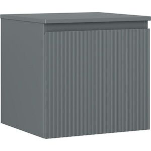 MEXEN/S - Rivel kúpeľňová skrinka pod umývadlo 50 cm s doskou, 1 šuplík, reliéf, grafit mat 91A20-05047-1-BFC66 vyobraziť