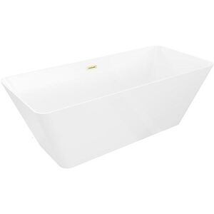 MEXEN/S - Velo Slim voľne stojaca vaňa 170 x 75, biela, sifón a prepad zlatá kartáčovaná 52811707500-55 vyobraziť