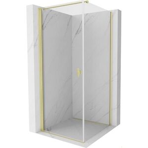 MEXEN/S - Mist-B sprchovací kút dvere krídlové 85 x 85, transparent, zlato kefovaná 8A2T-085-085-55-00 vyobraziť