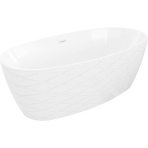 MEXEN/S - Olea voľne stojaca vaňa vzor 170 x 80, biela, sifón a prepad biela 52821708000-20 vyobraziť