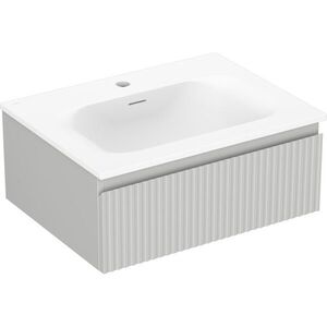 MEXEN/S - Rivel kúpeľňová skrinka 60 cm s umývadlom Vela, 1 šuplík, reliéf, šedá mat/biela mat 91A20-06023-1-BF62-W23M01 vyobraziť