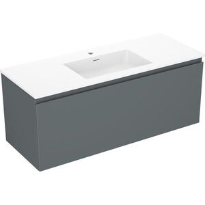 MEXEN/S - Orio kúpeľňová skrinka 120 cm s umývadlom Otis, 1 šuplík, grafit mat/biela mat 91A10-12047-1-BF66-W18M01 vyobraziť