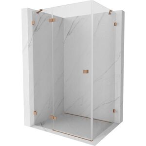 MEXEN/S - Lunar sprchovací kút dvere krídlové ľavá 75 x 80, transparent, meď kartáčovaná 834-075-080-65-00-L vyobraziť