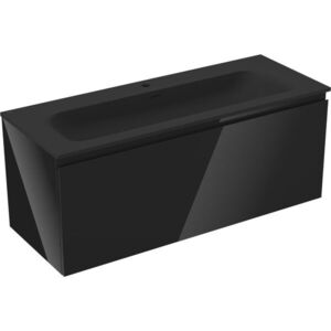 MEXEN/S - Orio kúpeľňová skrinka 120 cm s umývadlom Vela, 1 šuplík, čierna lesk/čierna mat 91A10-12047-1-BF70-W23M71 vyobraziť