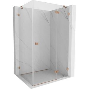 MEXEN/S - Lunar sprchovací kút dvere krídlové pravá 75 x 80, transparent, meď kartáčovaná 834-075-080-65-00-P vyobraziť