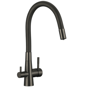 Laveo - Riveco - drezová batéria s elastickým ramenom, , pripojenie k vodnému filtru, grafit BRI_968D vyobraziť
