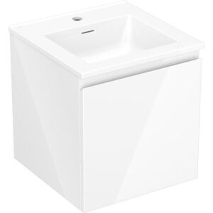 MEXEN/S - Orio kúpeľňová skrinka 45 cm s umývadlom Otis, 1 šuplík, biela lesk 91A10-04547-1-BF00-W18M00 vyobraziť
