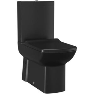 SAPHO - LARA WC kombi, spodný/zadný odpad, splachovací mechanizmus, čierna matná LR360-01 vyobraziť