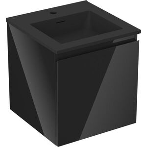MEXEN/S - Orio kúpeľňová skrinka 45 cm s umývadlom Otis, 1 šuplík, čierna lesk/čierna mat 91A10-04547-1-BF70-W18M71 vyobraziť