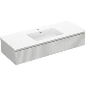 MEXEN/S - Rivel kúpeľňová skrinka 120 cm s umývadlom Otis, 1 šuplík, reliéf, šedá mat/biela mat 91A20-12023-1-BF62-W18M01 vyobraziť