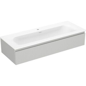 MEXEN/S - Rivel kúpeľňová skrinka 120 cm s umývadlom Vela, 1 šuplík, reliéf, šedá mat/biela mat 91A20-12023-1-BF62-W23M01 vyobraziť