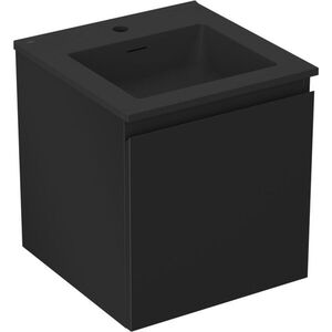 MEXEN/S - Orio kúpeľňová skrinka 45 cm s umývadlom Otis, 1 šuplík, čierna mat 91A10-04547-1-BF71-W18M71 vyobraziť