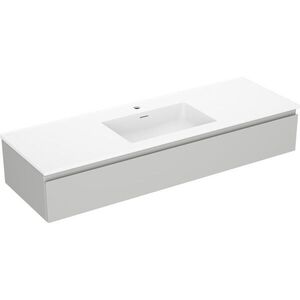 MEXEN/S - Orio kúpeľňová skrinka 140 cm s umývadlom Otis, 1 šuplík, sivá mat/biela mat 91A10-14023-1-BF62-W18M01 vyobraziť
