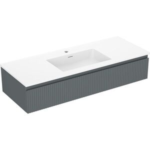 MEXEN/S - Rivel kúpeľňová skrinka 120 cm s umývadlom Otis, 1 šuplík, reliéf, grafit mat/biela mat - 91A20-12023-1-BF66-W18M0 91A20-12023-1-BF66-W18M01 vyobraziť