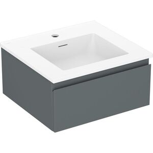 MEXEN/S - Orio kúpeľňová skrinka 50 cm s umývadlom Otis, 1 šuplík, grafit mat/biela mat 91A10-05023-1-BF66-W18M01 vyobraziť