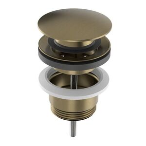 SAPHO - Umývadlová výpust 5/4", click-clack, veľká krytka, 10-65, zlato mat CV1002G vyobraziť